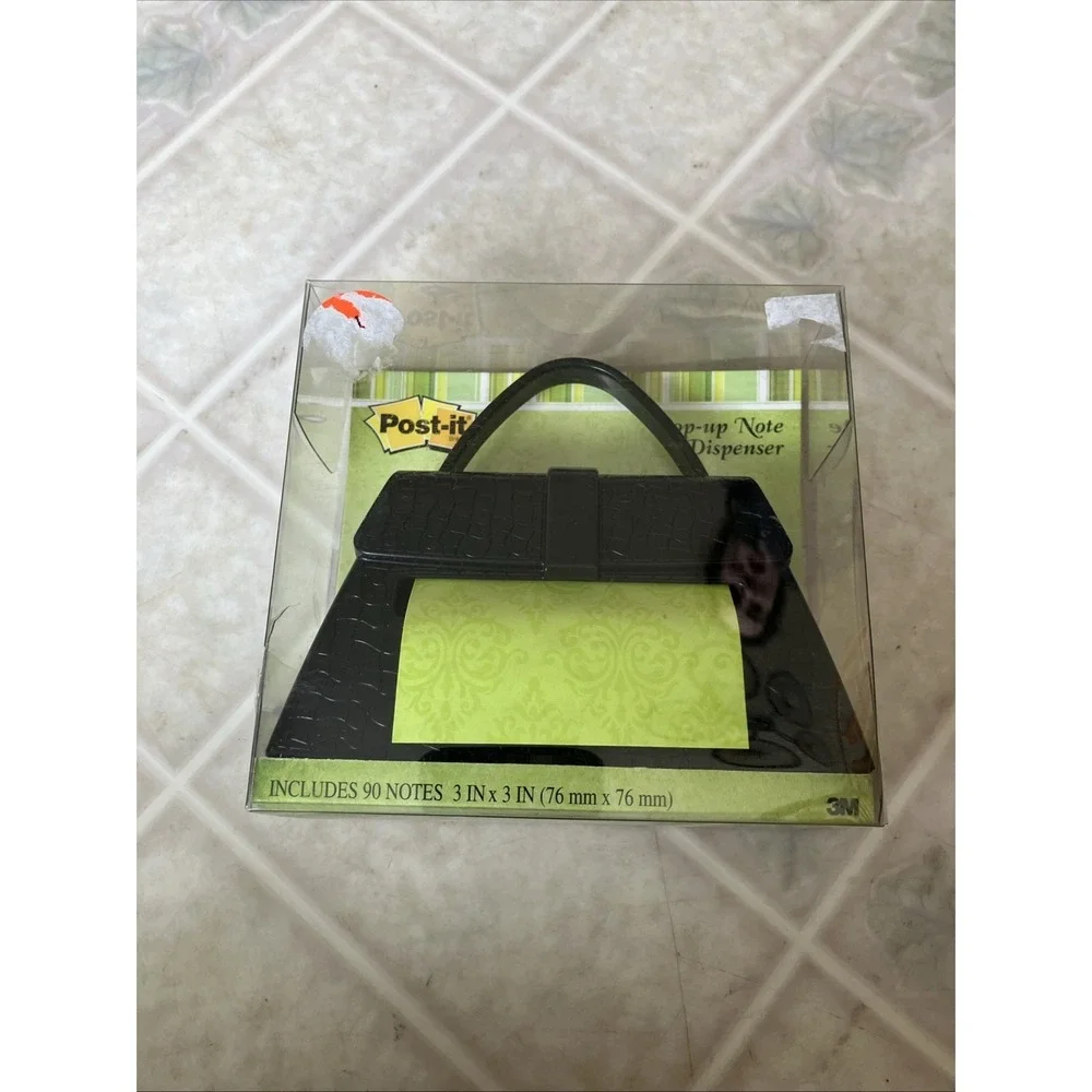 Post-it Pop-Up Note Dispenser BLACK Purse Pocketbook for 3